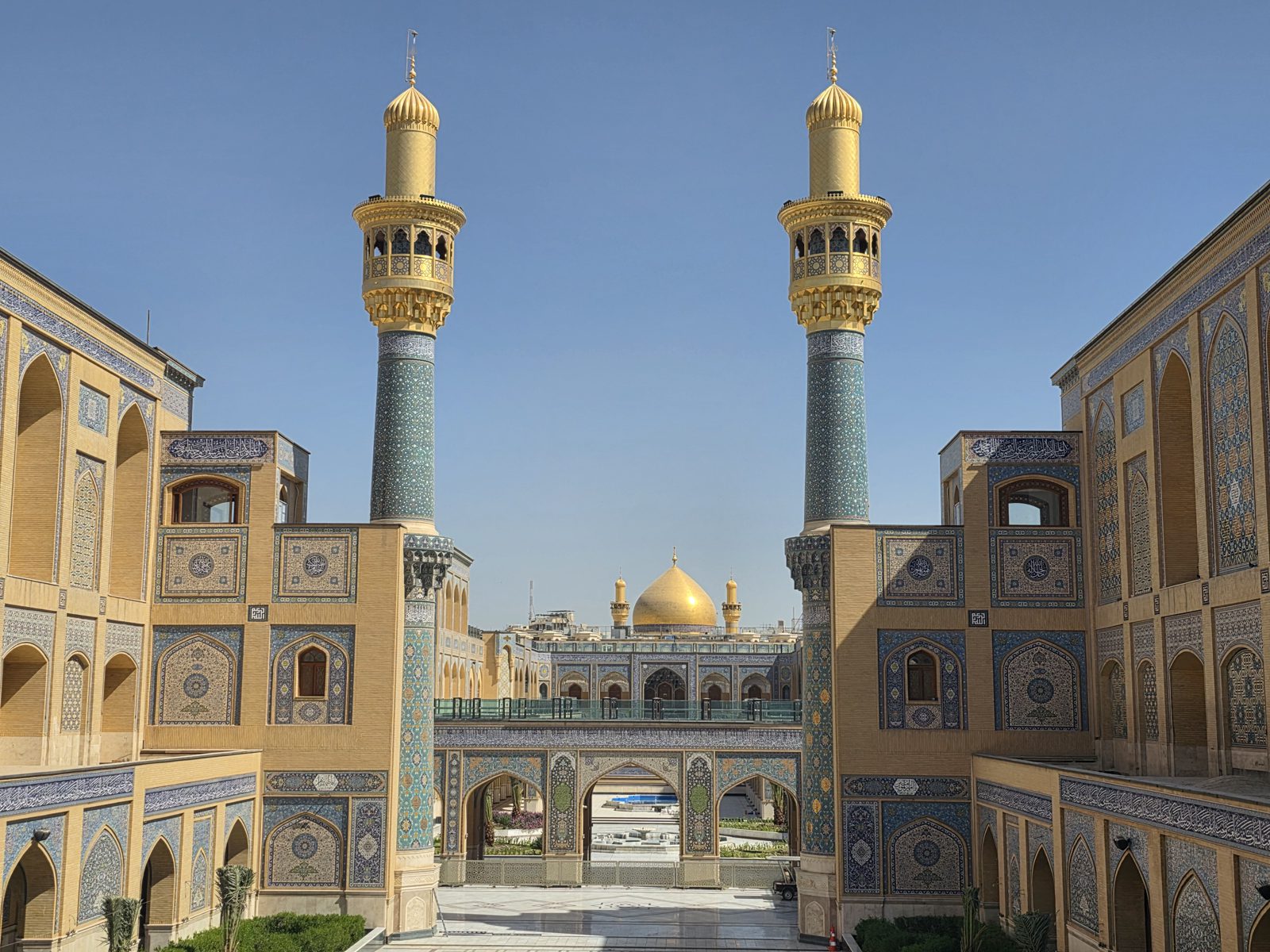 The courtyard and minarets of the shrine of Imam Ali, Najaf